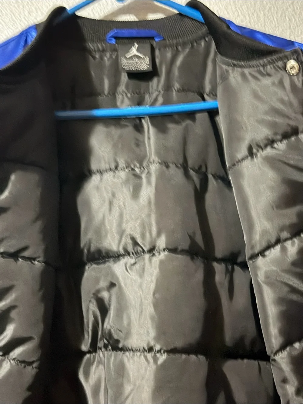 Jordan Satin Bomber Jacket - Royal Blue Size XL